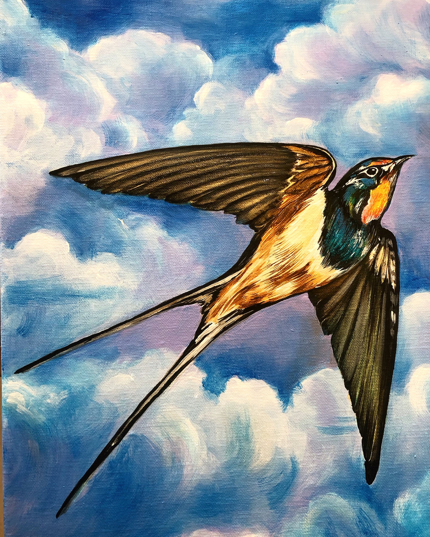 "Golondrina" Óleo sobre Lienzo Valentina Rosende Arte