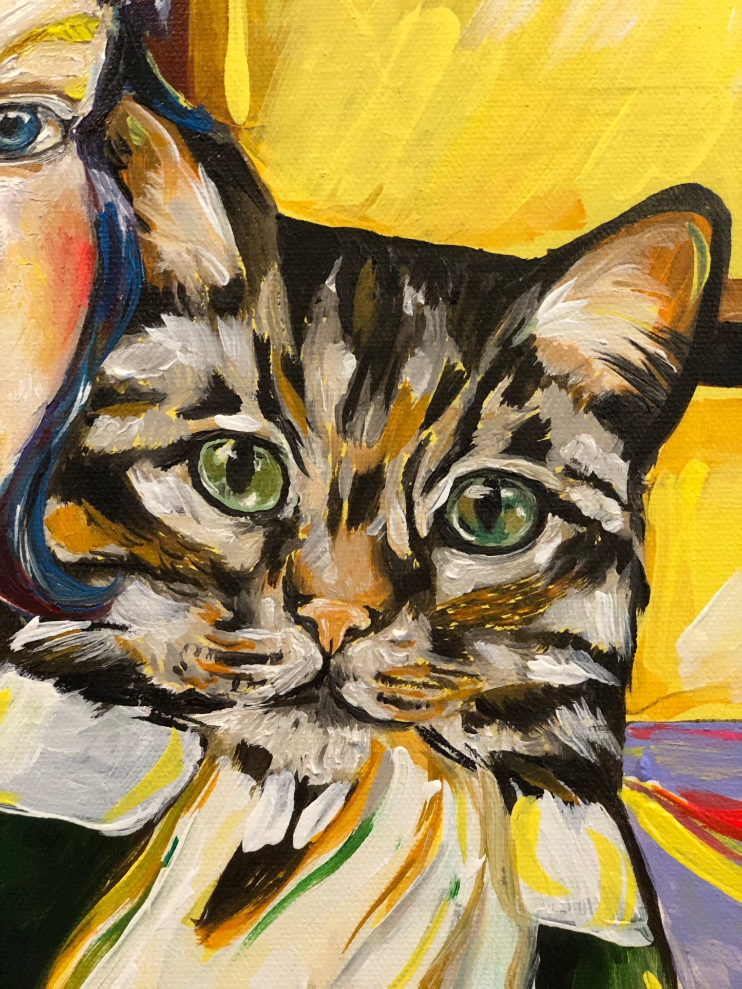 "El Gato y La Gata " Óleo sobre lienzo Valentina Rosende Arte