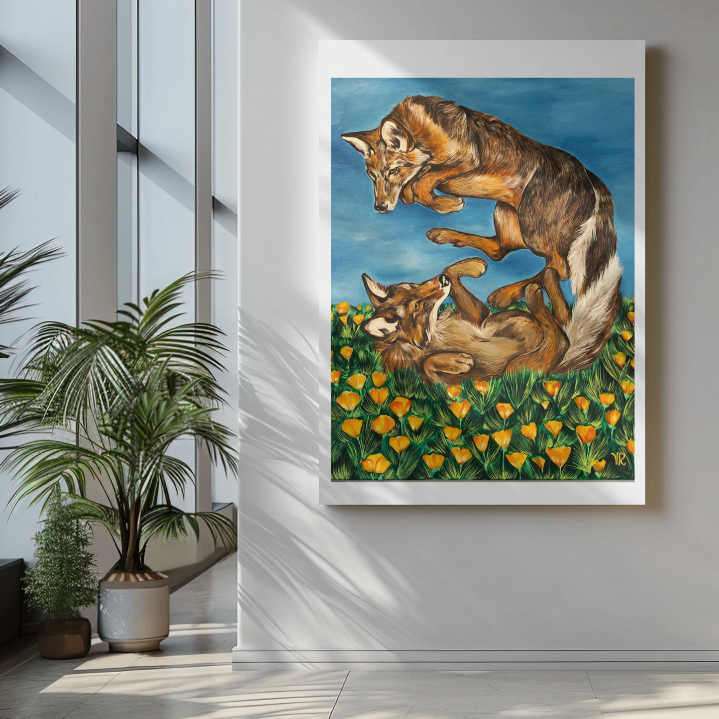 "Los Zorros" Óleo sobre lienzo Valentina Rosende Arte