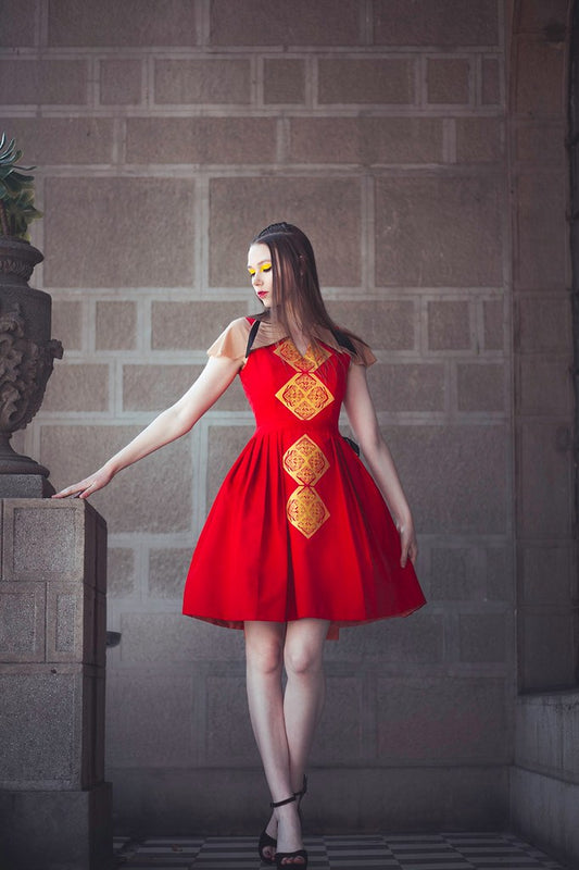 Vestido Rojo Valentina Rosende