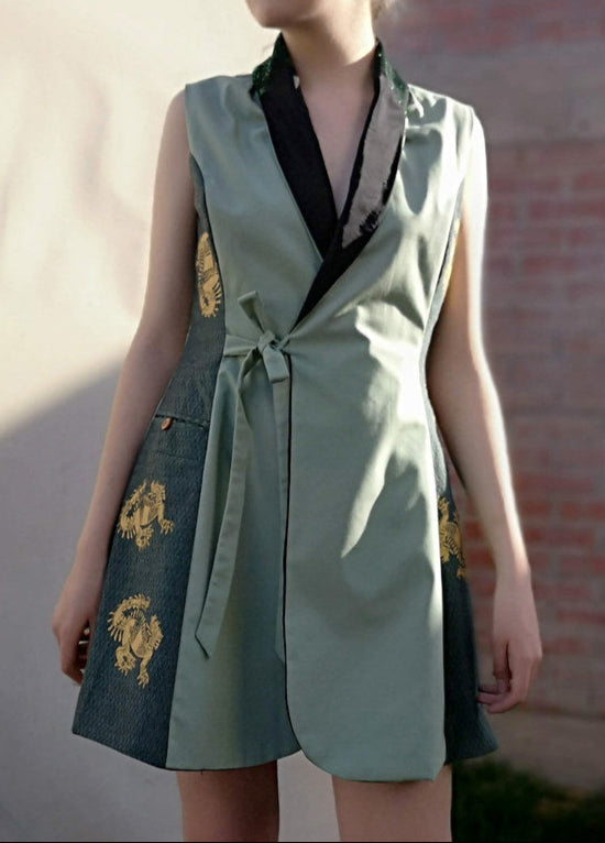 Vestido cruzado con serigrafía Valentina Rosende