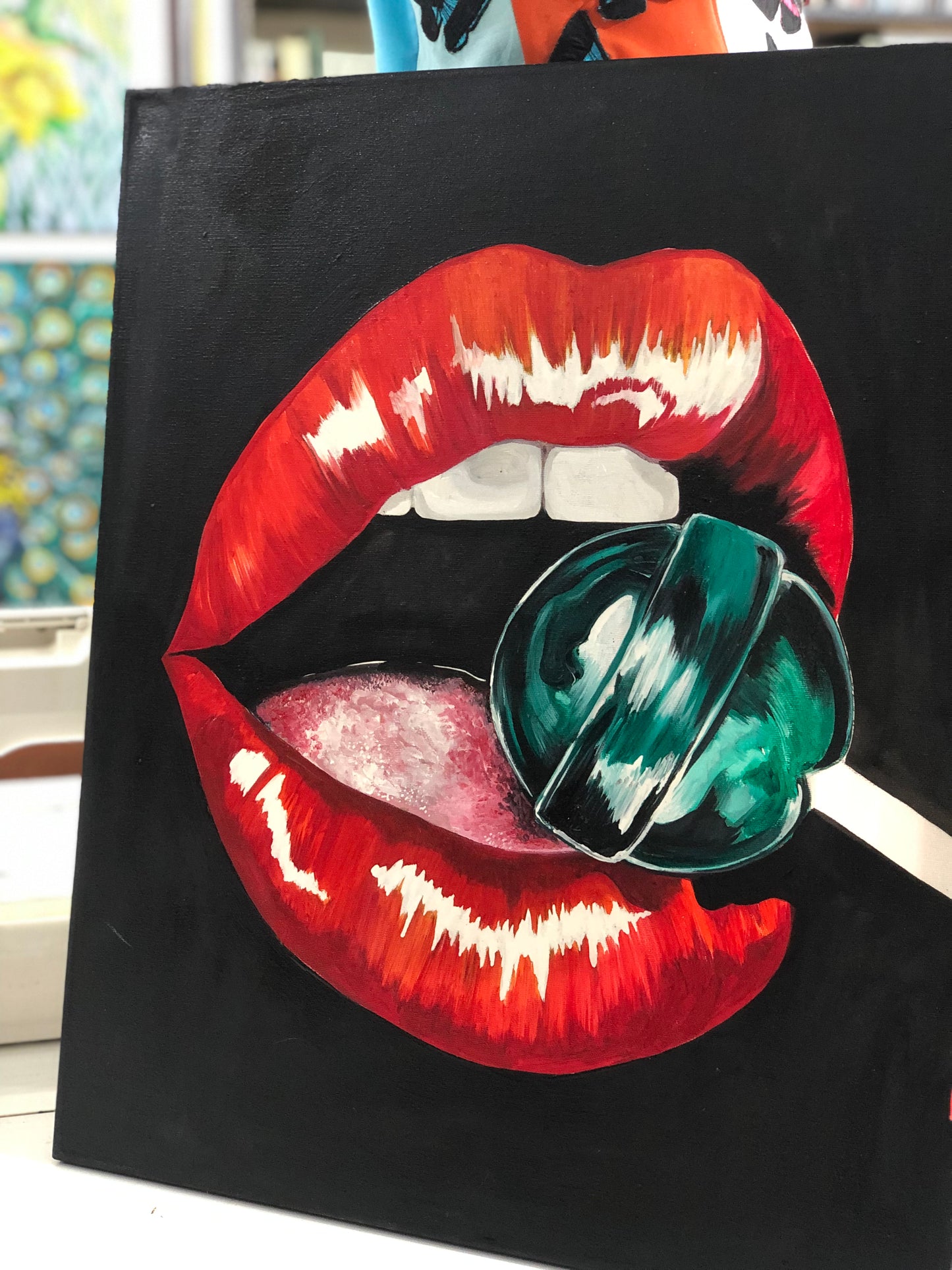 "Otro Beso" Óleo sobre Lienzo Valentina Rosende Arte