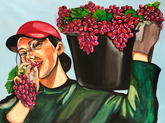 "Mujer Rural" Óleo sobre Lienzo Valentina Rosende Arte