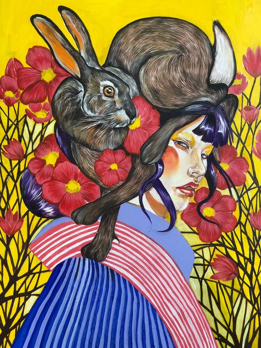 "Mujer Naturaleza" Óleo sobre lienzo Valentina Rosende Arte