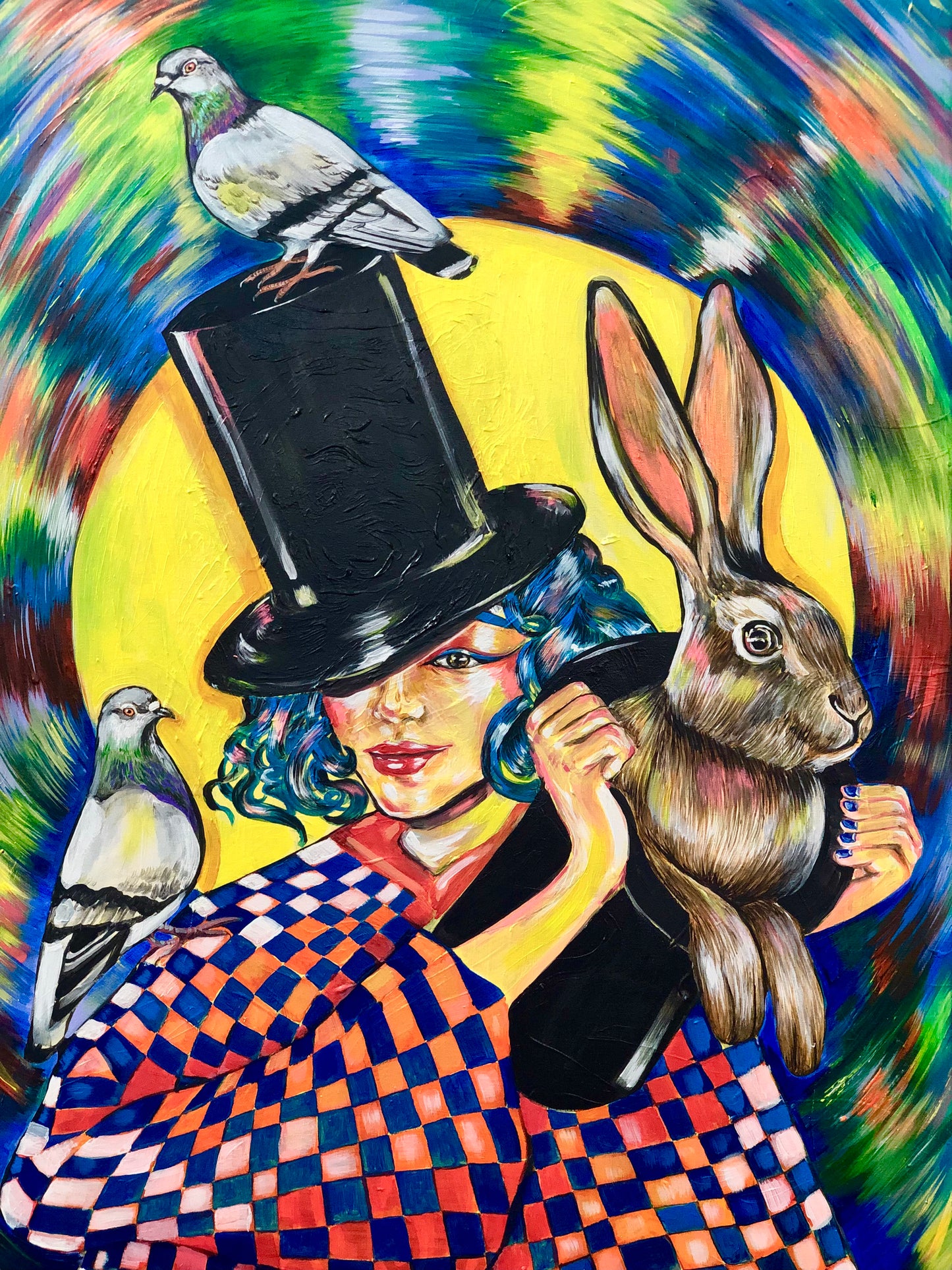 "La Maga "Óleo sobre Lienzo Valentina Rosende Arte
